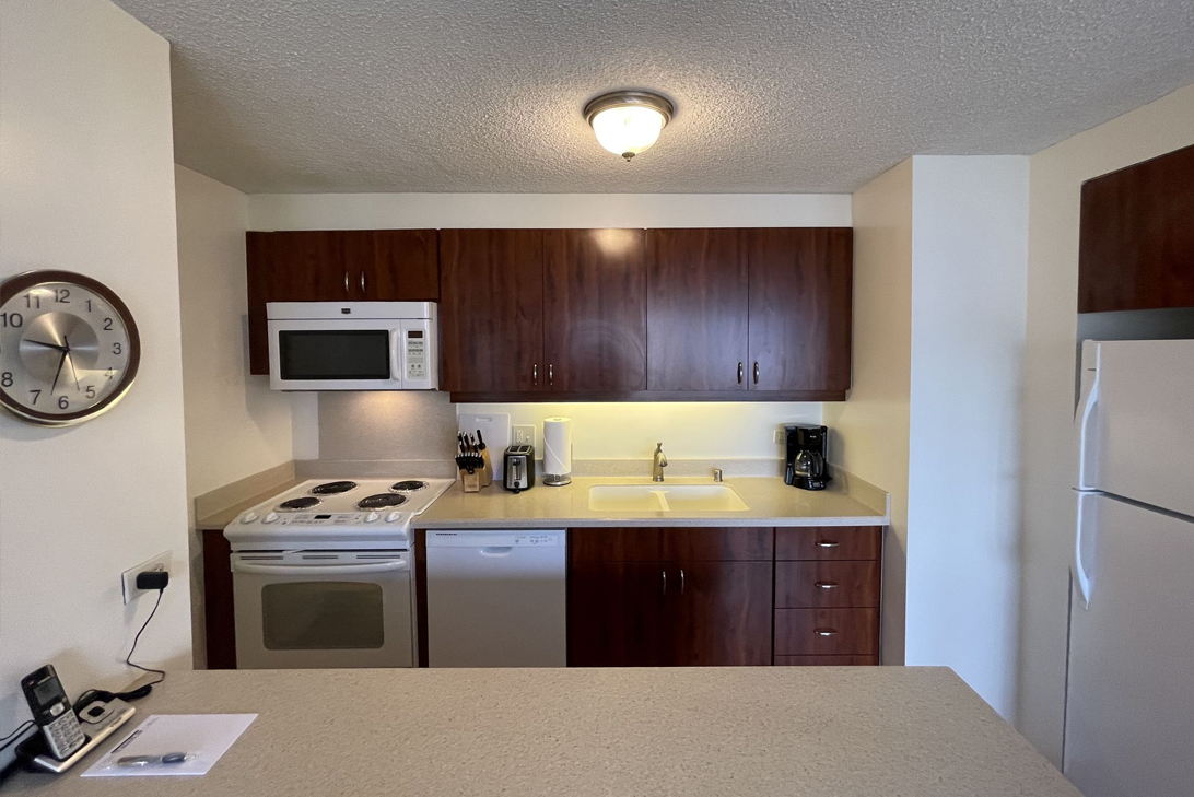 Closer view of fully stocked kitchen